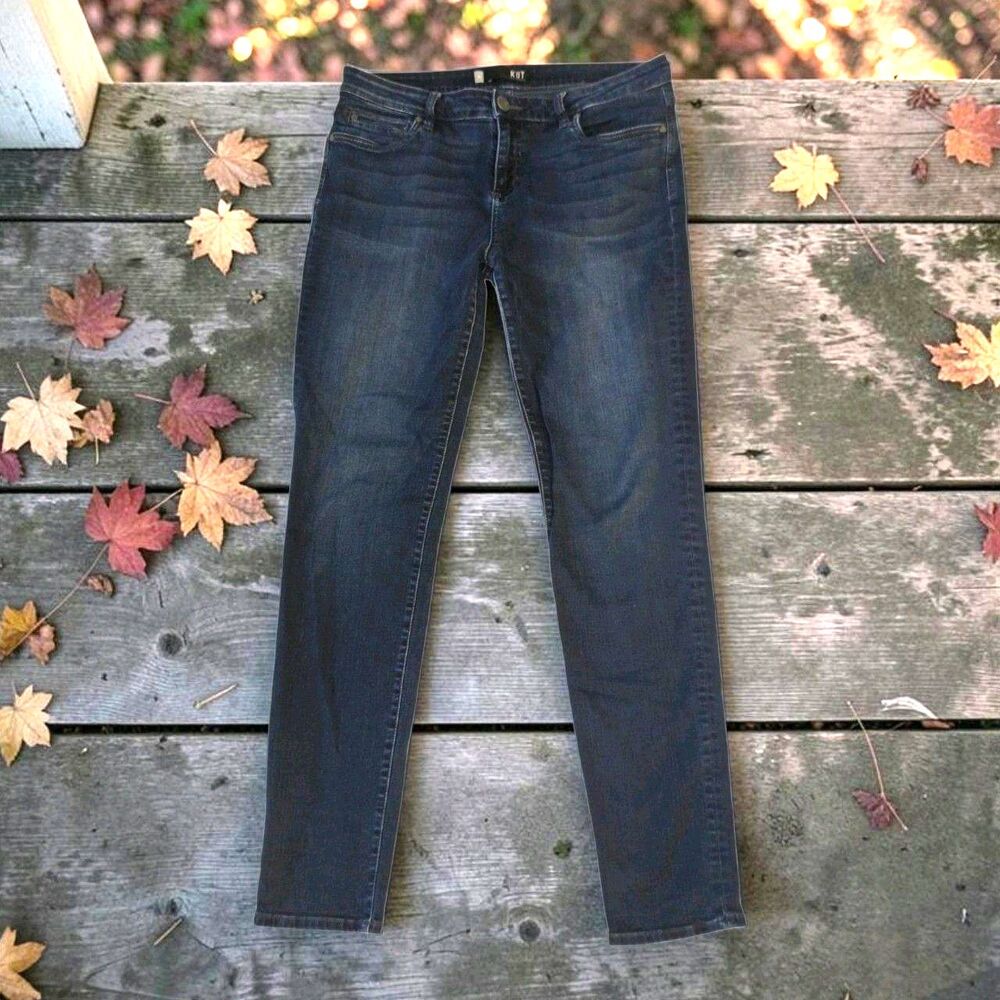 KUT from the Kloth Jeans Womens 12 Diana Blue Dark Wash Skinny Denim Stretch